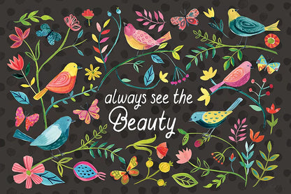 Budding Beauty I Dark by Farida Zaman. SKU 53813i. Archival Giclee Fine art print for wall decor.