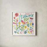 Budding Beauty II by Farida Zaman. Shown in a crisp white glass frame for a clean and minimalist style. Available as an archival giclee rolled canvas, fine art paper, or poster print. SKU 53809a.