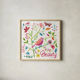 Budding Beauty III by Farida Zaman. Shown in a natural wood glass frame for a timeless modern aesthetic. Available as an archival giclee rolled canvas, fine art paper, or poster print. SKU 53810a.
