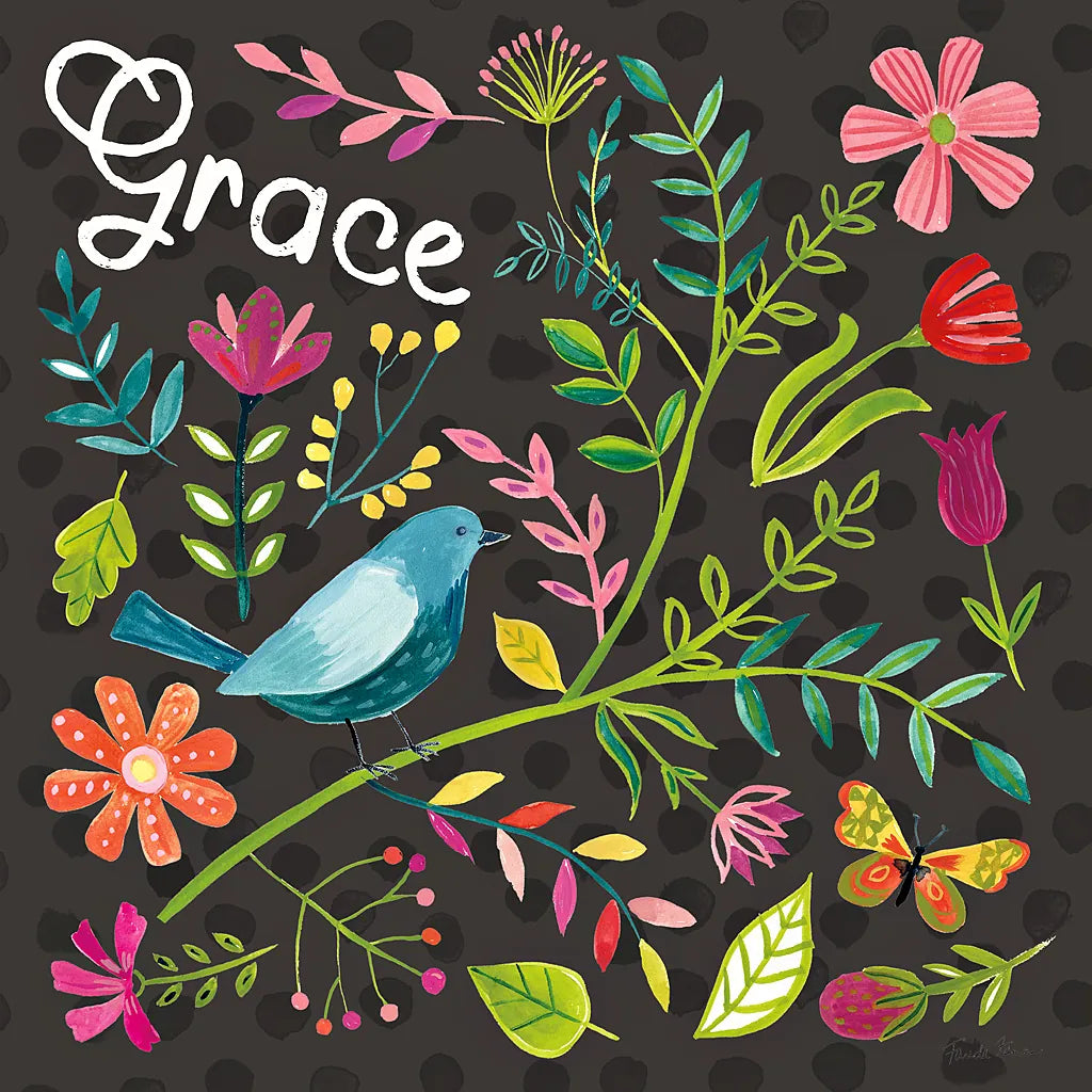 Budding Beauty IV Dark by Farida Zaman. SKU 53816a. Archival Giclee Fine art print for wall decor.