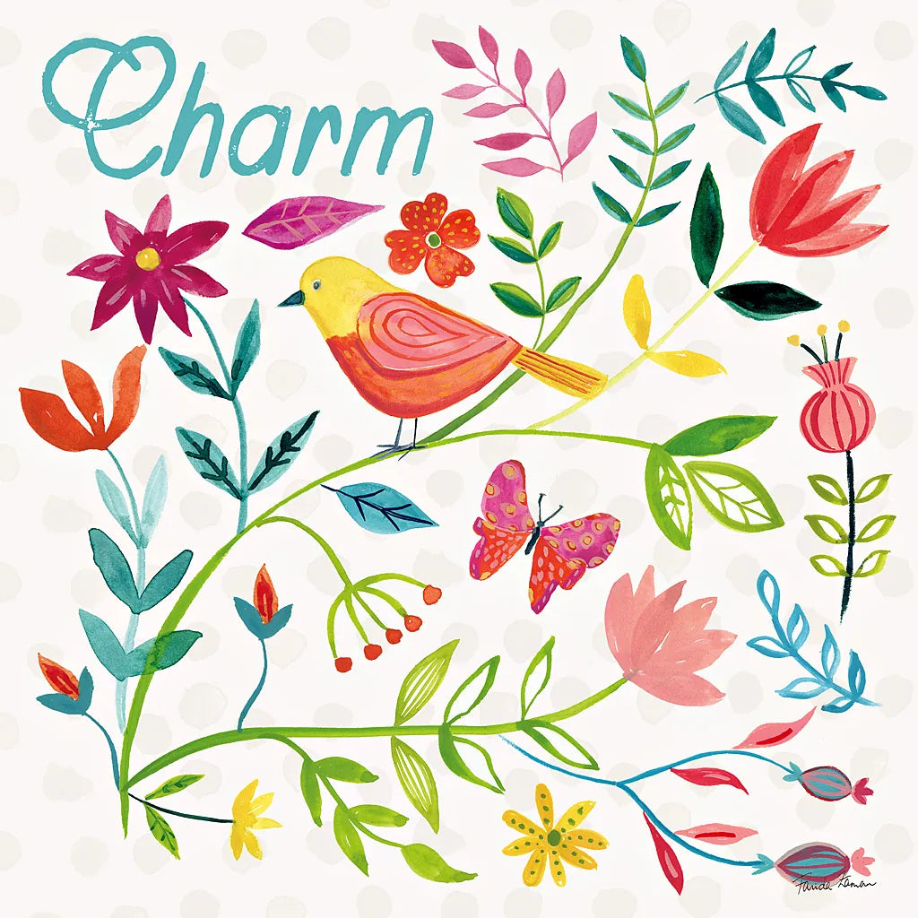 Budding Beauty V by Farida Zaman. SKU 53812a. Archival Giclee Fine art print for wall decor.