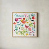 Budding Beauty V by Farida Zaman. Shown in a natural wood glass frame for a timeless modern aesthetic. Available as an archival giclee rolled canvas, fine art paper, or poster print. SKU 53812a.