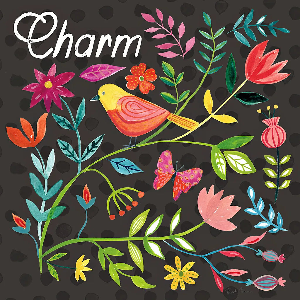 Budding Beauty V Dark by Farida Zaman. SKU 53817a. Archival Giclee Fine art print for wall decor.