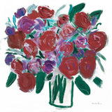 Burgundy Roses on White by Farida Zaman. SKU 51140a. Archival Giclee Fine art print for wall decor.