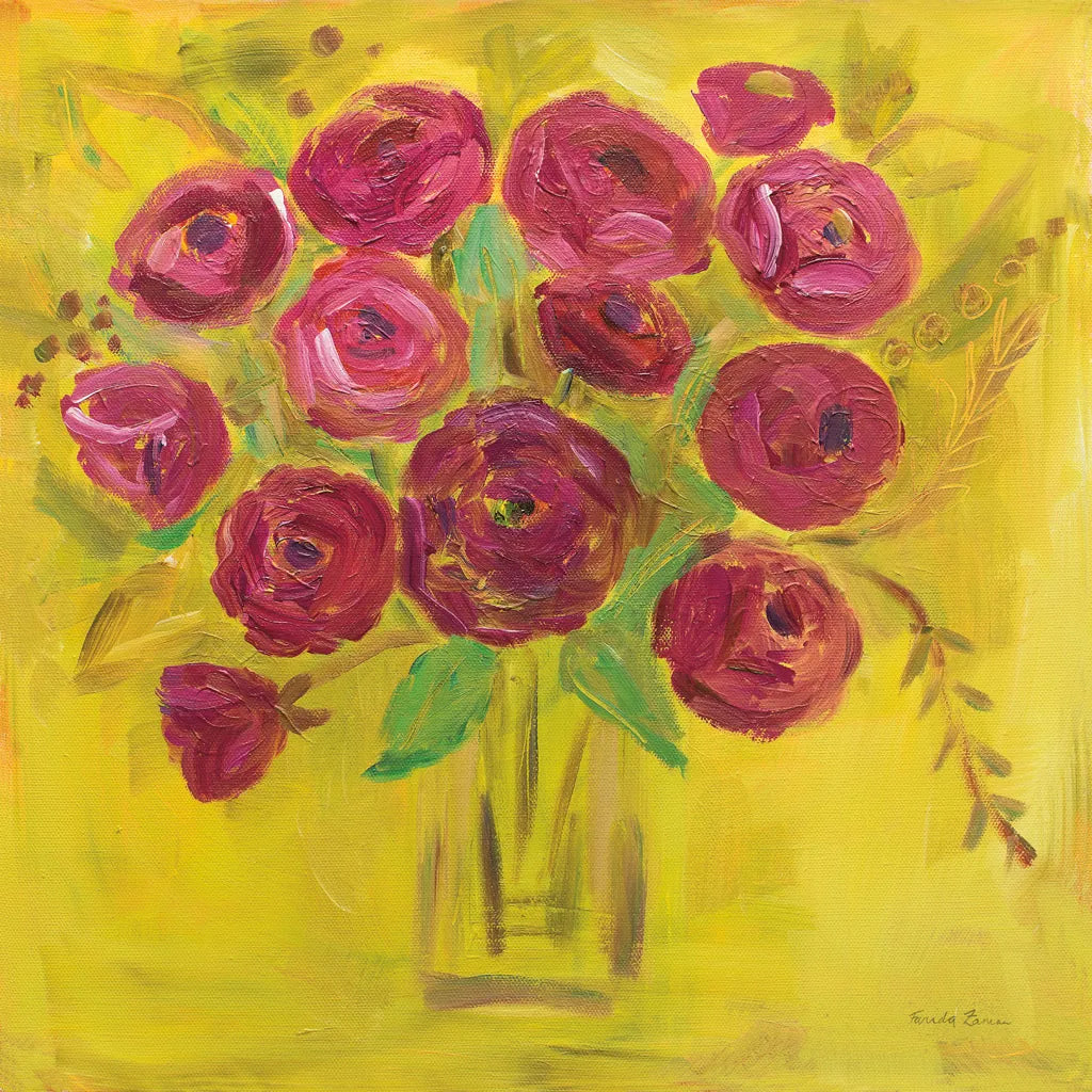 Burst of Poppies by Farida Zaman. SKU 32162a. Archival Giclee Fine art print for wall decor.