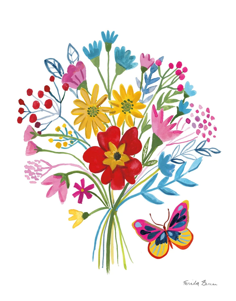 Butterfly Bouquet I by Farida Zaman