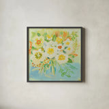 Camillia by Farida Zaman. Shown in a sleek black glass frame for a contemporary gallery look. Available as an archival giclee rolled canvas, fine art paper, or poster print. SKU 32163a.