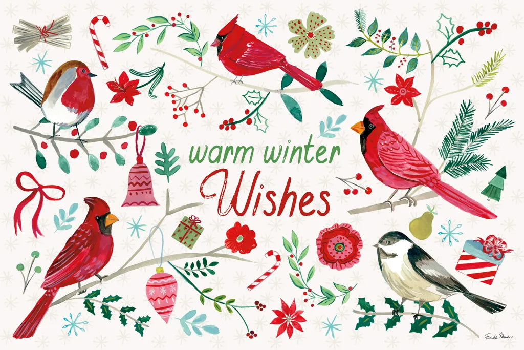 Cheerful Holiday I by Farida Zaman. SKU 54660i. Archival Giclee Fine art print for wall decor.