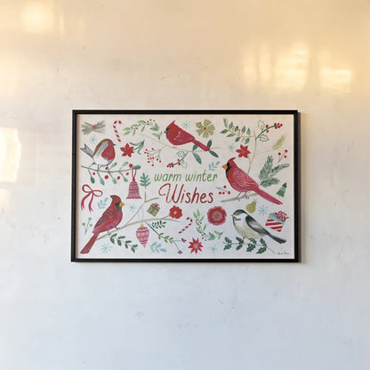 Cheerful Holiday I by Farida Zaman. shown as a paper print in a black flame. Available as a archival giclee rolled canvas, fine art paper, or poster print. SKU 54660i.