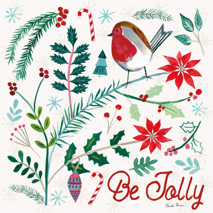 Cheerful Holiday III by Farida Zaman. SKU 54662a. Archival Giclee Fine art print for wall decor.