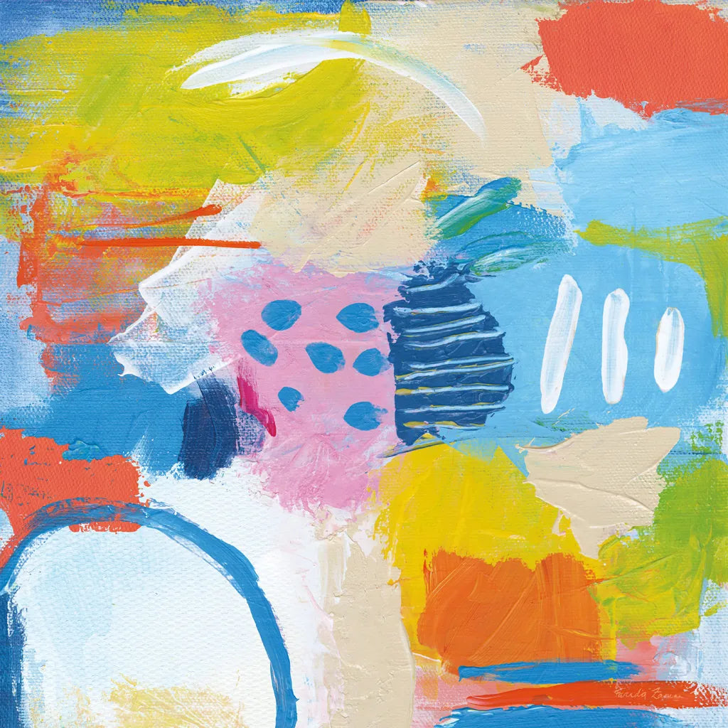 Cheerful II by Farida Zaman. SKU 35415a. Archival Giclee Fine art print for wall decor.