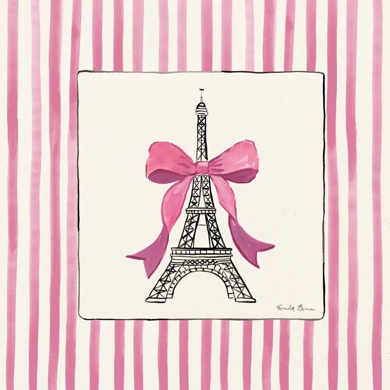 Chic Paris I by Farida Zaman. SKU 103064a. Archival Giclee Fine art print for wall decor.