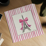 Chic Paris I by Farida Zaman. Shown as a detailed flat fine art print, highlighting archival giclee quality. Available as an archival giclee rolled canvas, fine art paper, or poster print. SKU 103064a.