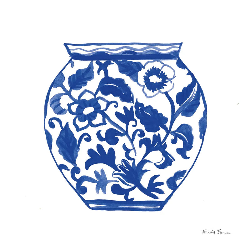 Chinoiserie I by Farida Zaman. SKU 44125a. Archival Giclee Fine art print for wall decor.