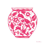 Chinoiserie I Pink by Farida Zaman. SKU 45963a. Archival Giclee Fine art print for wall decor.