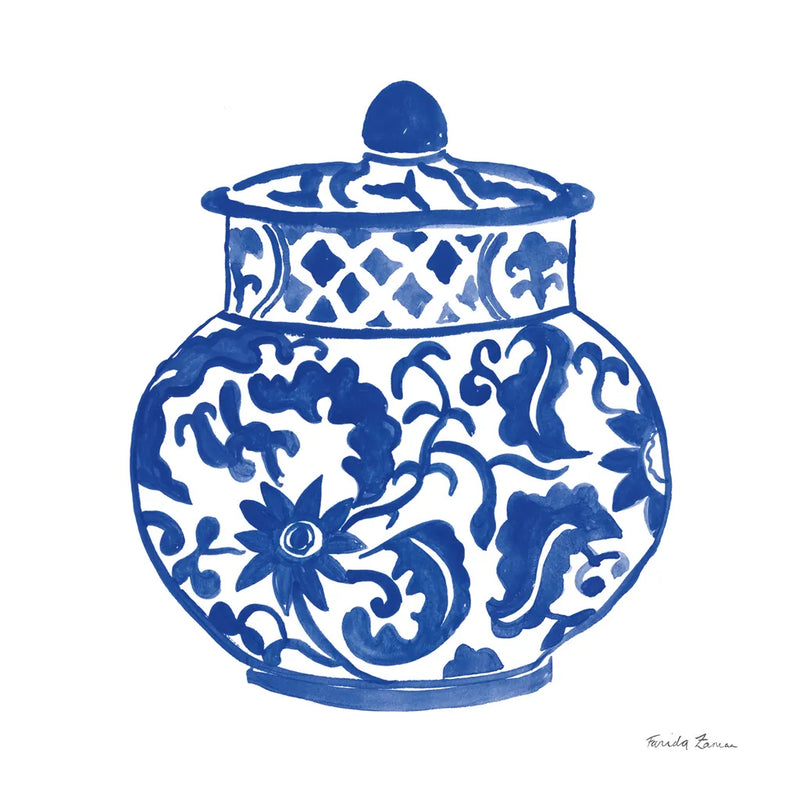 Chinoiserie II by Farida Zaman. SKU 44126a. Archival Giclee Fine art print for wall decor.