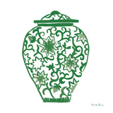 Chinoiserie III Green by Farida Zaman. SKU 45964a. Archival Giclee Fine art print for wall decor.
