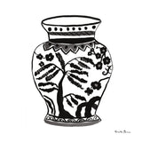 Chinoiserie IV Black by Farida Zaman. SKU 45965a. Archival Giclee Fine art print for wall decor.