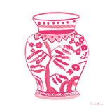 Chinoiserie IV Pink by Farida Zaman. SKU 46156a. Archival Giclee Fine art print for wall decor.
