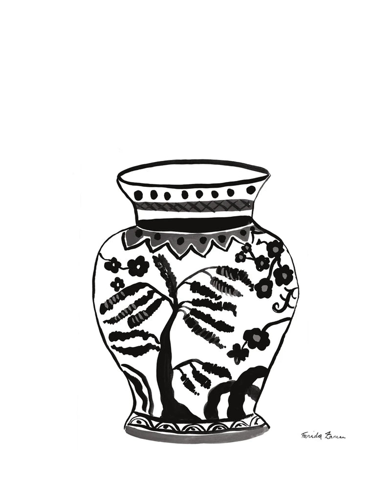 Chinoiserie IV v2 Black by Farida Zaman