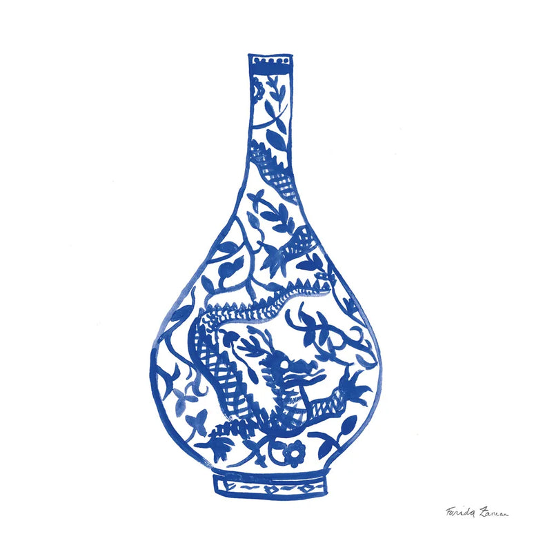 Chinoiserie VI by Farida Zaman. SKU 44130a. Archival Giclee Fine art print for wall decor.