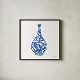 Chinoiserie VI by Farida Zaman. Shown in a sleek black glass frame for a contemporary gallery look. Available as an archival giclee rolled canvas, fine art paper, or poster print. SKU 44130a.