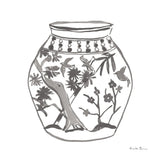 Chinoiserie VII Gray by Farida Zaman. SKU 45966a. Archival Giclee Fine art print for wall decor.