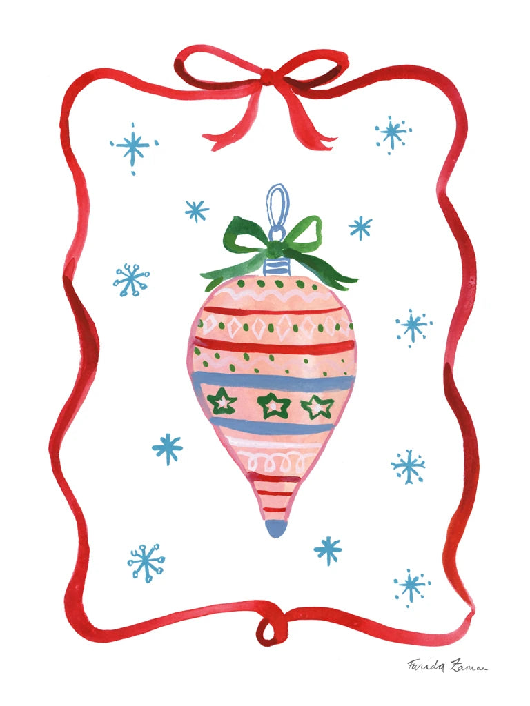Christmas Bows I by Farida Zaman