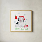 Christmas Critters III by Farida Zaman. Shown in a natural wood glass frame for a timeless modern aesthetic. Available as an archival giclee rolled canvas, fine art paper, or poster print. SKU 45843a.