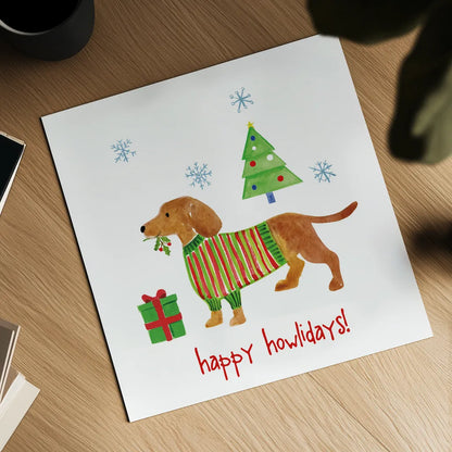 Christmas Critters IV by Farida Zaman. Shown as a detailed flat fine art print, highlighting archival giclee quality. Available as an archival giclee rolled canvas, fine art paper, or poster print. SKU 45844a.