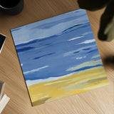 Coastal Abstract by Farida Zaman. Shown as a detailed flat fine art print, highlighting archival giclee quality. Available as an archival giclee rolled canvas, fine art paper, or poster print. SKU 60386a.
