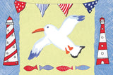 Coastal Bird III by Farida Zaman. SKU 33106i. Archival Giclee Fine art print for wall decor.