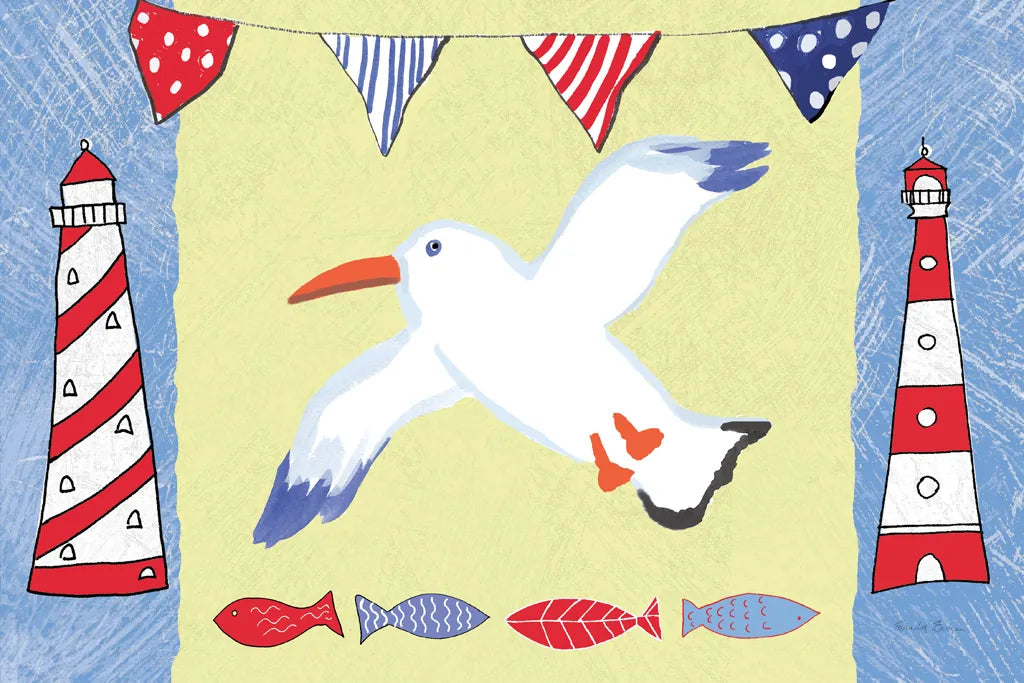 Coastal Bird III by Farida Zaman. SKU 33106i. Archival Giclee Fine art print for wall decor.