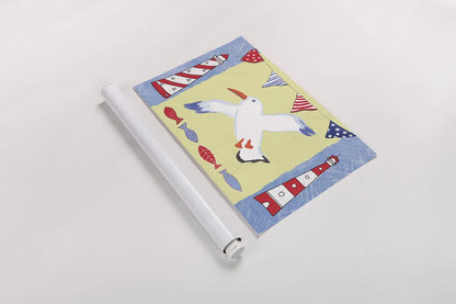 Coastal Bird III by Farida Zaman. shown as a rolled paper print. Available as archival giclee rolled canvas, fine art paper, or poster print. SKU 33106i.