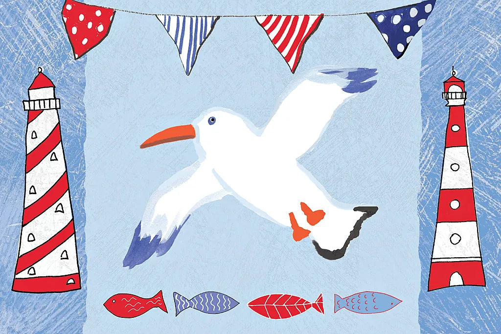 Coastal Bird III Blue by Farida Zaman. SKU 34516i. Archival Giclee Fine art print for wall decor.