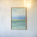 Coastal Bliss I Crop by Farida Zaman. shown as a paper print in a natural frame. Available as a archival giclee rolled canvas, fine art paper, or poster print. SKU 48443h.