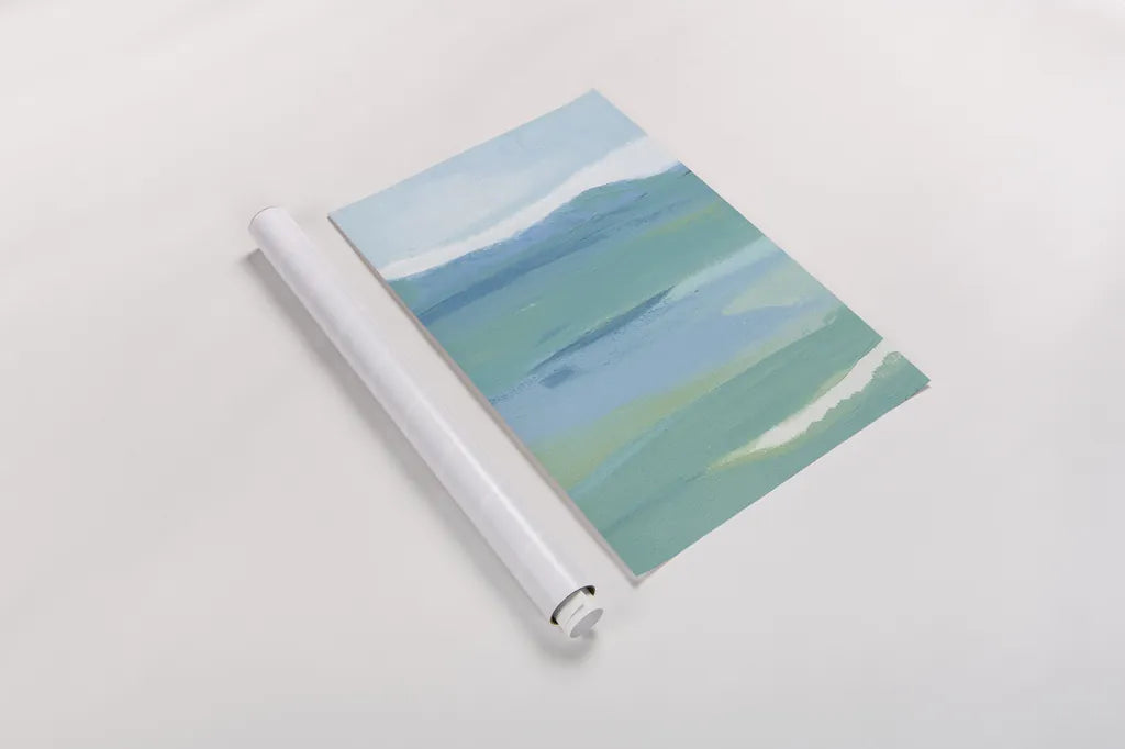 Coastal Bliss II Crop by Farida Zaman. shown as a rolled paper print. Available as archival giclee rolled canvas, fine art paper, or poster print. SKU 48444h.