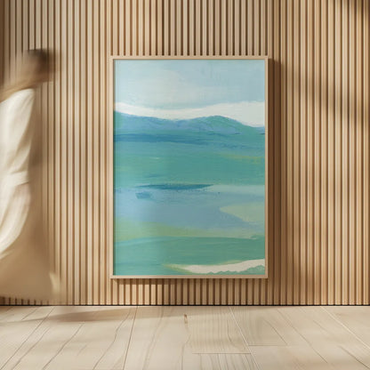 Coastal Bliss II Crop by Farida Zaman. shown as over sized large wall art. Available as an archival giclee rolled canvas, fine art paper, or poster print. SKU 48444h.