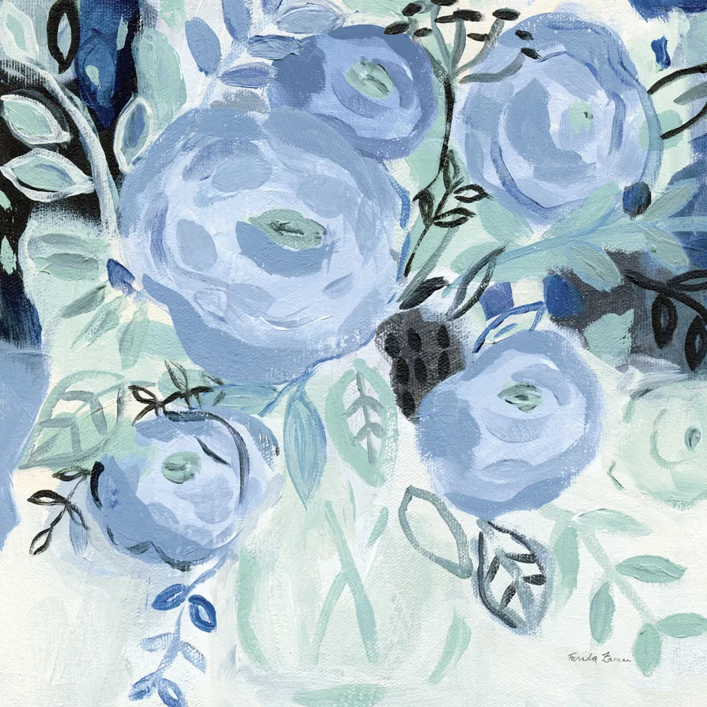 Coastal Blooms by Farida Zaman. SKU 87132a. Archival Giclee Fine art print for wall decor.