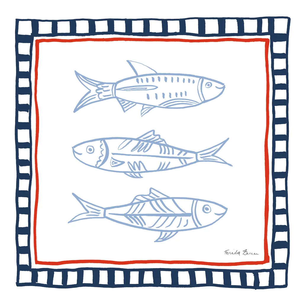 Coastal Critters I by Farida Zaman. SKU 102662a. Archival Giclee Fine art print for wall decor.