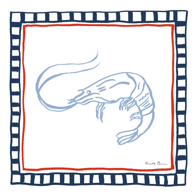 Coastal Critters II by Farida Zaman. SKU 102663a. Archival Giclee Fine art print for wall decor.