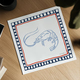 Coastal Critters II by Farida Zaman. Shown as a detailed flat fine art print, highlighting archival giclee quality. Available as an archival giclee rolled canvas, fine art paper, or poster print. SKU 102663a.