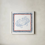 Coastal Critters IV by Farida Zaman. Shown in a crisp white glass frame for a clean and minimalist style. Available as an archival giclee rolled canvas, fine art paper, or poster print. SKU 102665a.