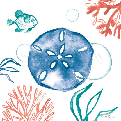 Coastal Jewels IV Bright by Farida Zaman. SKU 73326a. Archival Giclee Fine art print for wall decor.