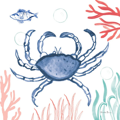 Coastal Jewels V Coral Cove by Farida Zaman. SKU 55927a. Archival Giclee Fine art print for wall decor.