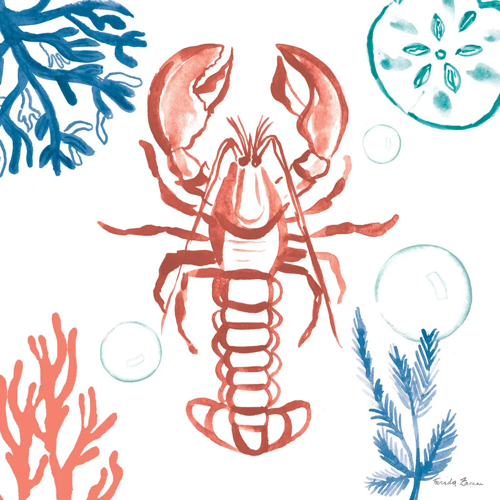 Coastal Jewels VI Bright by Farida Zaman. SKU 73328a. Archival Giclee Fine art print for wall decor.