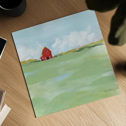 Country Feel by Farida Zaman. Shown as a detailed flat fine art print, highlighting archival giclee quality. Available as an archival giclee rolled canvas, fine art paper, or poster print. SKU 56265a.