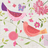Damask Floral and Bird IV by Farida Zaman. SKU 33110a. Archival Giclee Fine art print for wall decor.