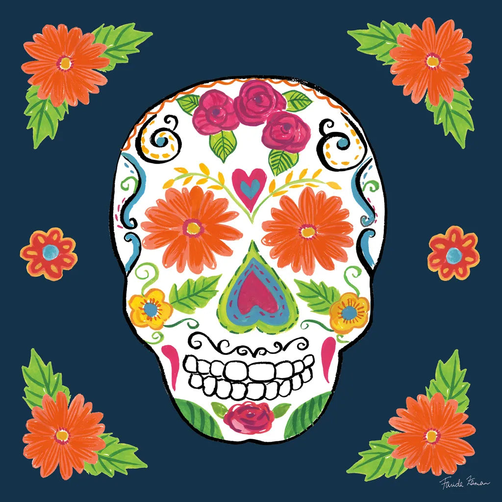 Day of the Dead I by Farida Zaman. SKU 37968a. Archival Giclee Fine art print for wall decor.