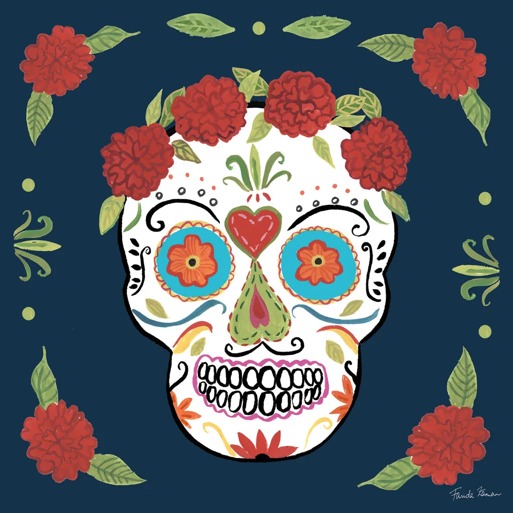 Day of the Dead III by Farida Zaman. SKU 37970a. Archival Giclee Fine art print for wall decor.